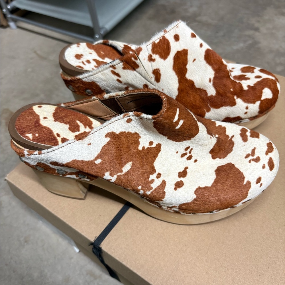 Cow Print Women's Clogs